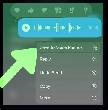 Where to find saved audio messages on iPhone iOS 15